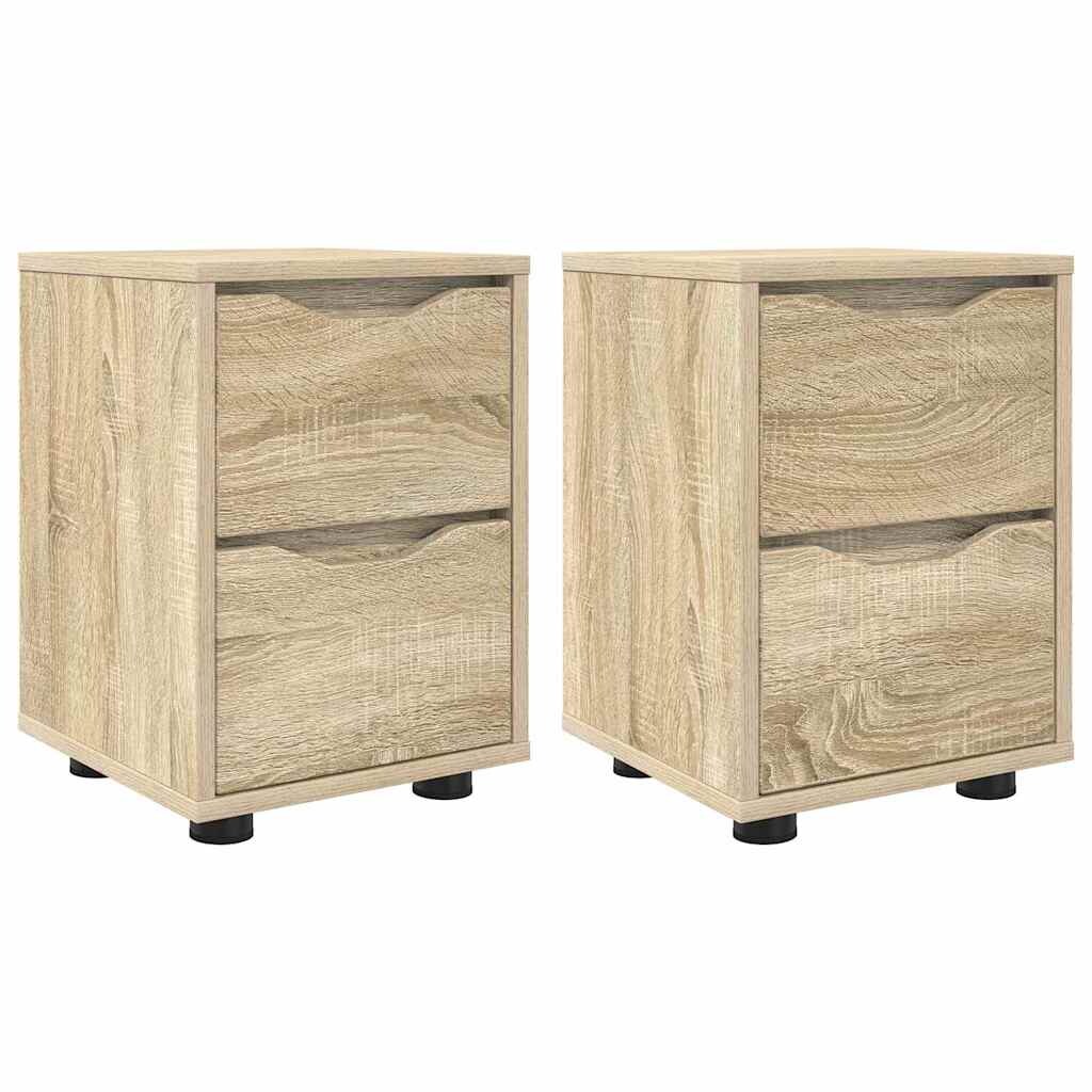 Tables de chevet 2 pcs Chêne Sonoma 30,5 x 30 x 43 cm Modèle Givre