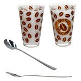 thumbnail of 12tlg Latte Macchiato Set - 6x CREMONA Gläser orange + 6x TWIST Latte Macchiato Löffel - 0806137 & 747-480