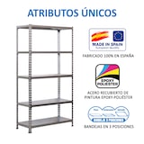 thumbnail of Scaffalatura metallica senza viti Simonclick 5 ripiani. Colore galva/galva 2000x1100x500 mm