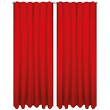 thumbnail of 2er Set Dekoschal Ellen,Universalband, inkl. Raffhalter 140 x 145 cm rot - kaminrot