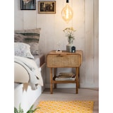 thumbnail of SIT Möbel Mesa de cabeceira | 1 gaveta, 1 prateleira | Madeira de teca com trama de rattan | natureza | L 48 x P 45 x A 60 cm | 07959-01