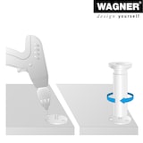 thumbnail of WAGNER Möbelfuß/Verstellfuß DESIGN - Ø 40/60 x 100-115 mm, Edelstahl-Optik, inkl. Anschraubplatte Ø 60 mm - 12037001