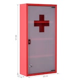 thumbnail of 4goodz Medicijnkastje EHBO-kastje met slot RVS 12x30x60 cm - Rood