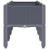 thumbnail of Helloshop26 - Fioriera rialzata per piante fiori patio giardino con gambe 120 x 40 x 42 cm PP grigio 02_0038150