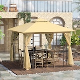 thumbnail of Outsunny Carpa para Exterior 3x3 m Cenador con Mosquitera Doble Techo Ventilado Beige