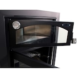 thumbnail of Estufa de leña con horno en inox ASTON 13.1 kW, calienta hasta 225 m³, con leñero y salida de 150 mm