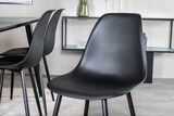 thumbnail of Dipp180x90BLBL Essgruppe Esstisch schwarz und 6 Polar Esszimmerstühle schwarz.