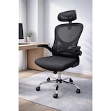 thumbnail of Five Stars® Ergonomische Bureaustoel voor Volwassenen - Mesh Rugleuning - Verstelbare Hoofdsteun & Armleuningen - Ergo Plus - Zwart