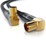 thumbnail of Primewire Antennenkabel 90° gewinkelt, Koax, TV-Kabel, RF, IEC, HDTV, 4-fach Schirmung, 75 Ohm, 120dB - 3m