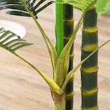 thumbnail of HOMCOM Planta Artificial Palmeira Areca com Vaso e 30 Folhas Decoração para Interior e Exterior Ø19,5x190 cm Verde