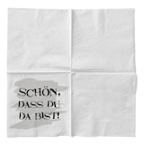 thumbnail of Sovie HORECA Serviette - Schön, dass du da bist - aus Tissue 33 x 33 cm, 3-lagig, 100 Stück