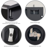 thumbnail of PROREGAL Stahlschrank BEE mit 8 lackierten Fachböden | HxBxT 195x92x50cm | Anthrazit-Anthrazit | Werkstattschrank Werkzeugschrank Aktenschrank