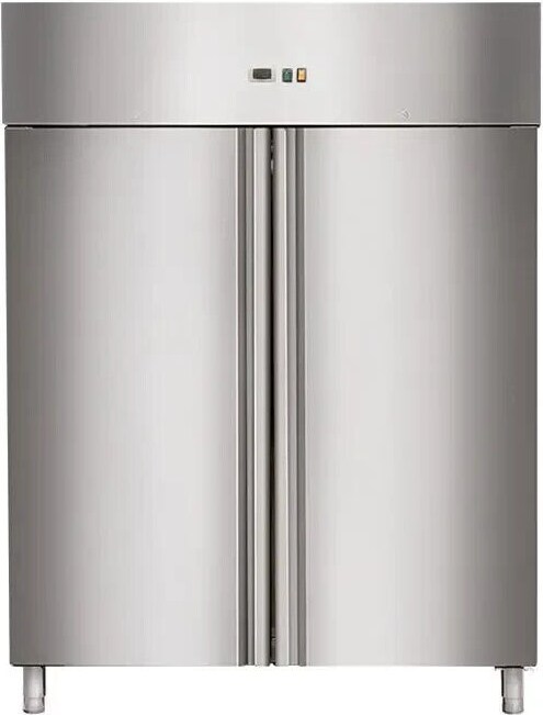 Gastro Edelstahltiefkühlschrank Tiefkühlung 2 Volltüren 1333l 1480x830x2010mm -18/-22°C