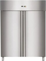 thumbnail of Gastro Edelstahltiefkühlschrank Tiefkühlung 2 Volltüren 1333l 1480x830x2010mm -18/-22°C