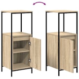 thumbnail of vidaXL Badezimmermöbel Set mit Regal 3 pcs Sonoma-Eiche und Schwarz