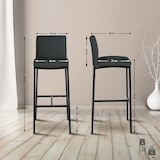 thumbnail of Sgabello da bar Freeport grigio scuro/Finta pelle