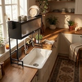 thumbnail of Scolapiatti da appoggio sopra lavello cucina nero salvaspazio Sover-DPP3097NE