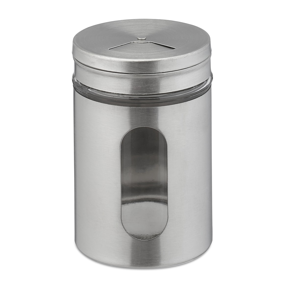 Relaxdays Gewürzstreuer, 6er Set, 3 Streugrößen, Gewürze & Kräuter, XL Gewürzgläser, 290 ml, Glas & Edelstahl, silber