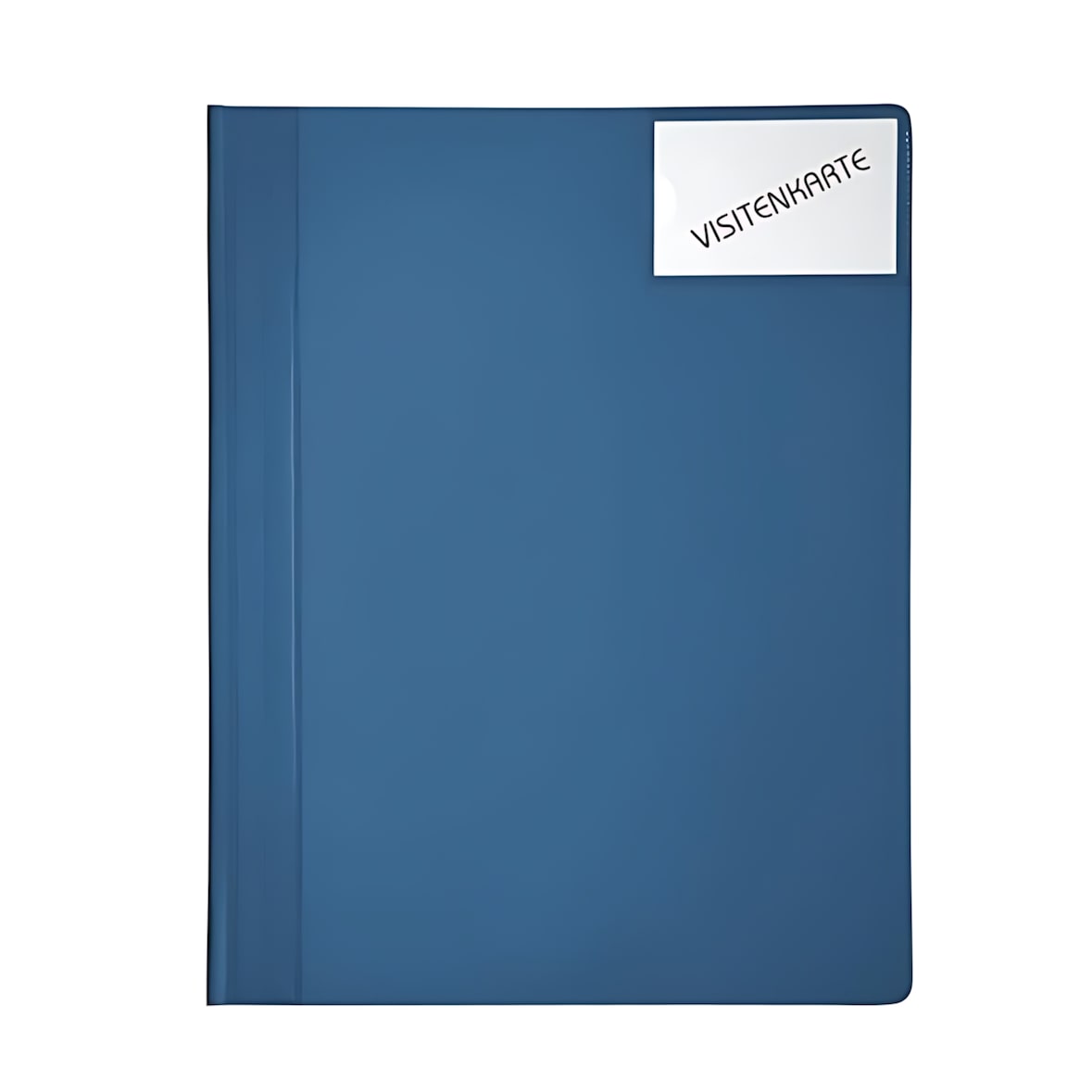 Schnellhefter mit weissen Heftzungen, Taschen vorn+innen,A4, blau