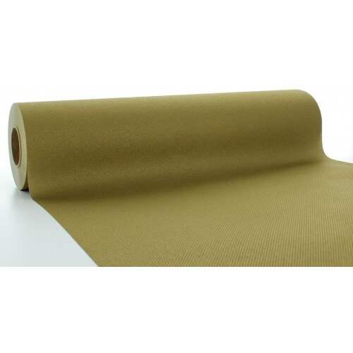 Mank Tischläufer aus Airlaid - GOLD, 40 cm x 24 m, 1 Stück - Tischtuch Tischband Tischwäsche Tischdeckenrolle