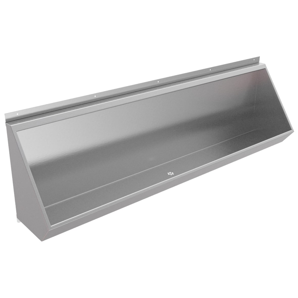 Urinario colectivo de pared marca jami. Urinario colectivo mural 1,2 m. inox. satinado