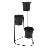 thumbnail of WellHome - Metallvase mit 3 Töpfen (Ø11x10cm) mit schwarzem Rahmen 46,5cm