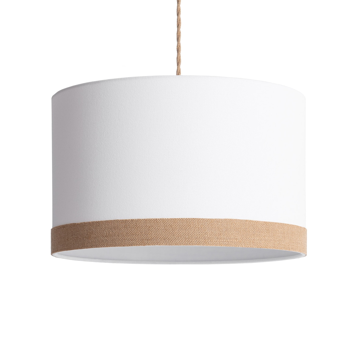 Ledkia Lámpara Colgante Tela Leya Natural Blanco