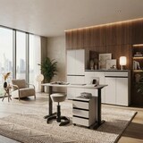 thumbnail of Aktenschrank mit Schublade & Türen Soft-Close | 81x120x40 cm | Greige matt | Büroschrank Made in Germany | Büromöbel `Stuttgart` Kadima Design