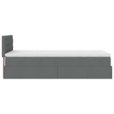thumbnail of vidaXL Ottoman-Bett mit Matratze & LEDs Dunkelgrau 90x190 cm Stoff