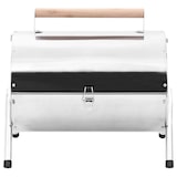 thumbnail of vidaXL Tragbarer Tisch-Holzkohlegrill Edelstahl Doppelrost