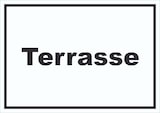 thumbnail of Terrasse Schild mit Text waagerecht A6 (105x148mm)