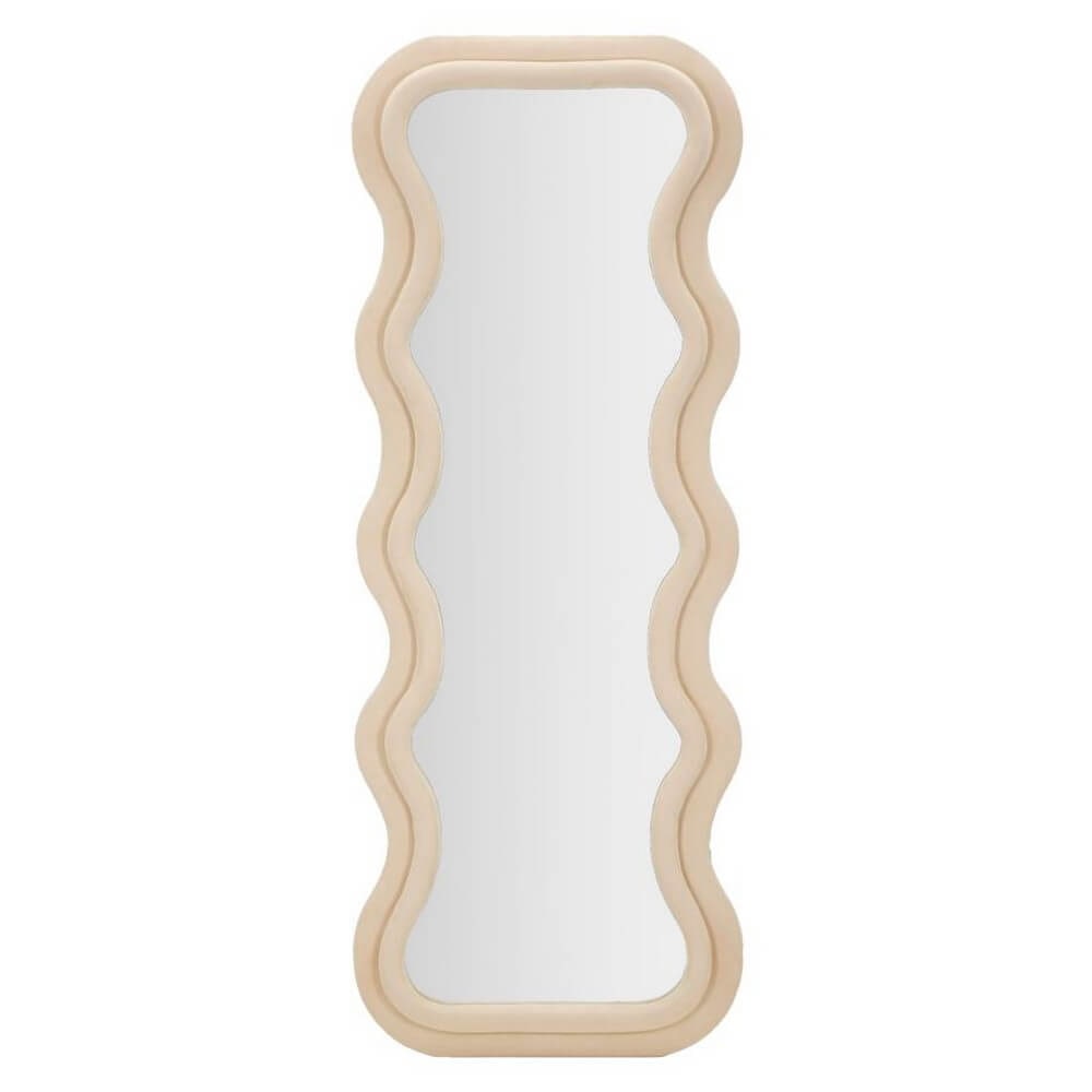 Specchio da Muro Velluto Crema cm 60X6X160 - ANTONY VELLUTORANCIO MIX