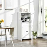 thumbnail of HOMCOM mueble auxiliar de cocina mueble para microondas con cajón estante 2 puertas compartimento diseño anti-vuelco 60x40x122,5 cm blanco