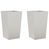 thumbnail of Helloshop26 - Jardineira elevada para plantas flores jardim terraços conjunto de 2 45 x 45 x 75 cm aço inoxidável cinza claro 02_0038983