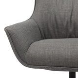 thumbnail of SalesFever Polstersessel | mit Drehfunktion | Bezug Strukturstoff | Gestell Metall schwarz | B 85 x T 83 x H 103 cm | grau