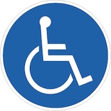 thumbnail of Aufkleber Rollstuhlfahrer, Folie, Ø 100 mm