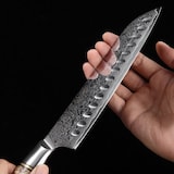 thumbnail of Hezhen - Cuchillo Santoku de Damasco - Serie B30 Master