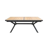 thumbnail of Table de jardin extensible 187/250 cm en aluminium et effet bois