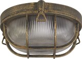 thumbnail of Plafoniera Esterno Vintage - Decò Paratia Alluminio Oro Trasparente 1 Luce E27