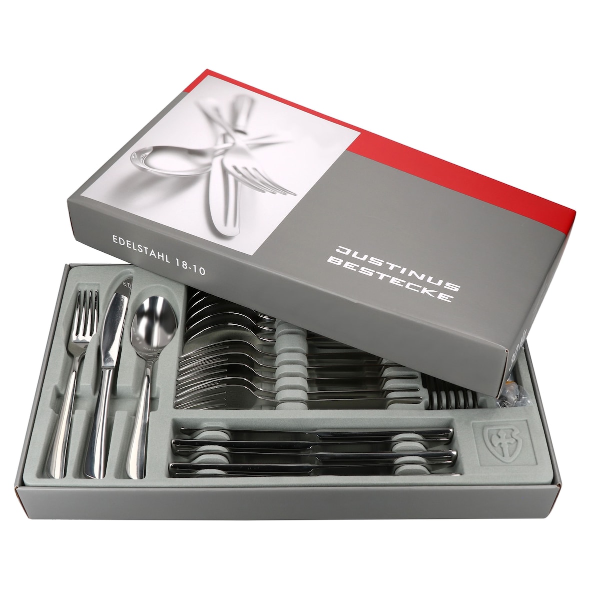 150tlg. Justinus Twist Komplett-Besteckset für 30 Personen - 630-480