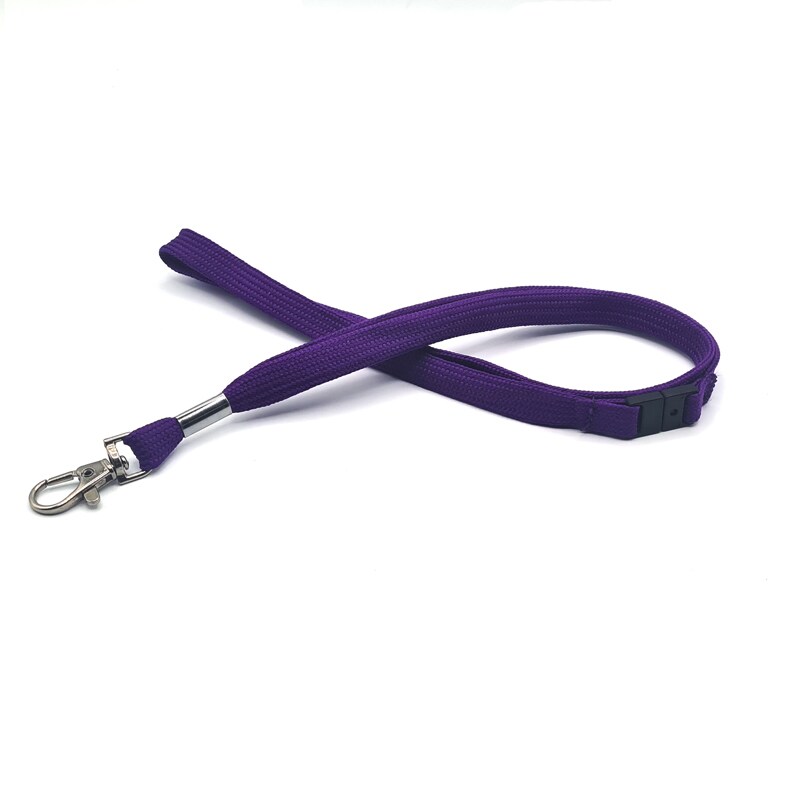 Cordon tour de cou sécurisé tube 12 mm avec crochet métal (lot de 100)