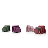 thumbnail of Lyxo - Portariviste Wave in polietilene 35,5x38x35 cm - Design ondulato indoor/outdoor - Accessorio da salotto colore Granato