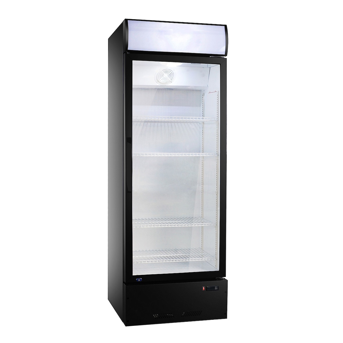 EASYLINE Getränkekühlschrank 290 Liter mit Leuchtaufsatz "schwarz", 600 x 570 mm