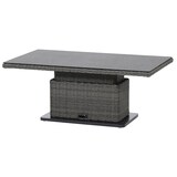 thumbnail of Tarrington House Malin in hoogte verstelbare tafel, polyrattan/glas, steeneffect, 131 x 76 cm, rechthoekig, grijs