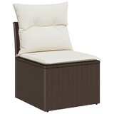 thumbnail of vidaXL 9-teiliges Garten-Sofa-Set mit Kissen in Braun aus Poly-Rattan