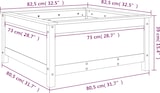 thumbnail of vidaXL Pflanzkübel Weiß 82,5x82,5x39 cm Massivholz Kiefer
