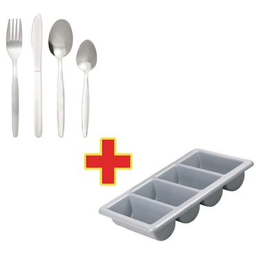 Conjunto de talheres para catering (240 peças) e tabuleiro de talheres  Olympia S274