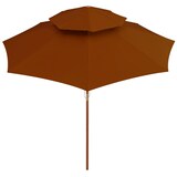 thumbnail of Helloshop26 - Parasol double avec mât en bois terre cuite 270 cm 02_0008444