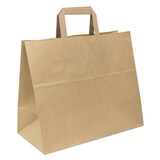 thumbnail of MONOUSO - Bolsa Papel Kraft con Asa Plana 80g/m² 32+16x27cm (300 Uds)