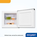 thumbnail of Exquisit Mini-Gefrierschrank, Tiefkühlschrank, 31 Liter, 4-Sterne-Gefrierfach, Energieklasse C, klein und kompakt, GB540-050C weiss
